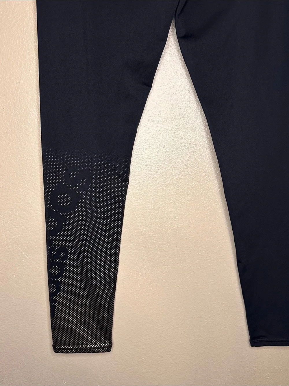 Adidas Black Kids Athletic Leggings with Gold Detail